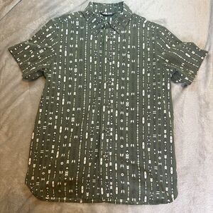 The North Face Shirt Aztec Southwestern Print Button Up Short Sleeve Mens Large